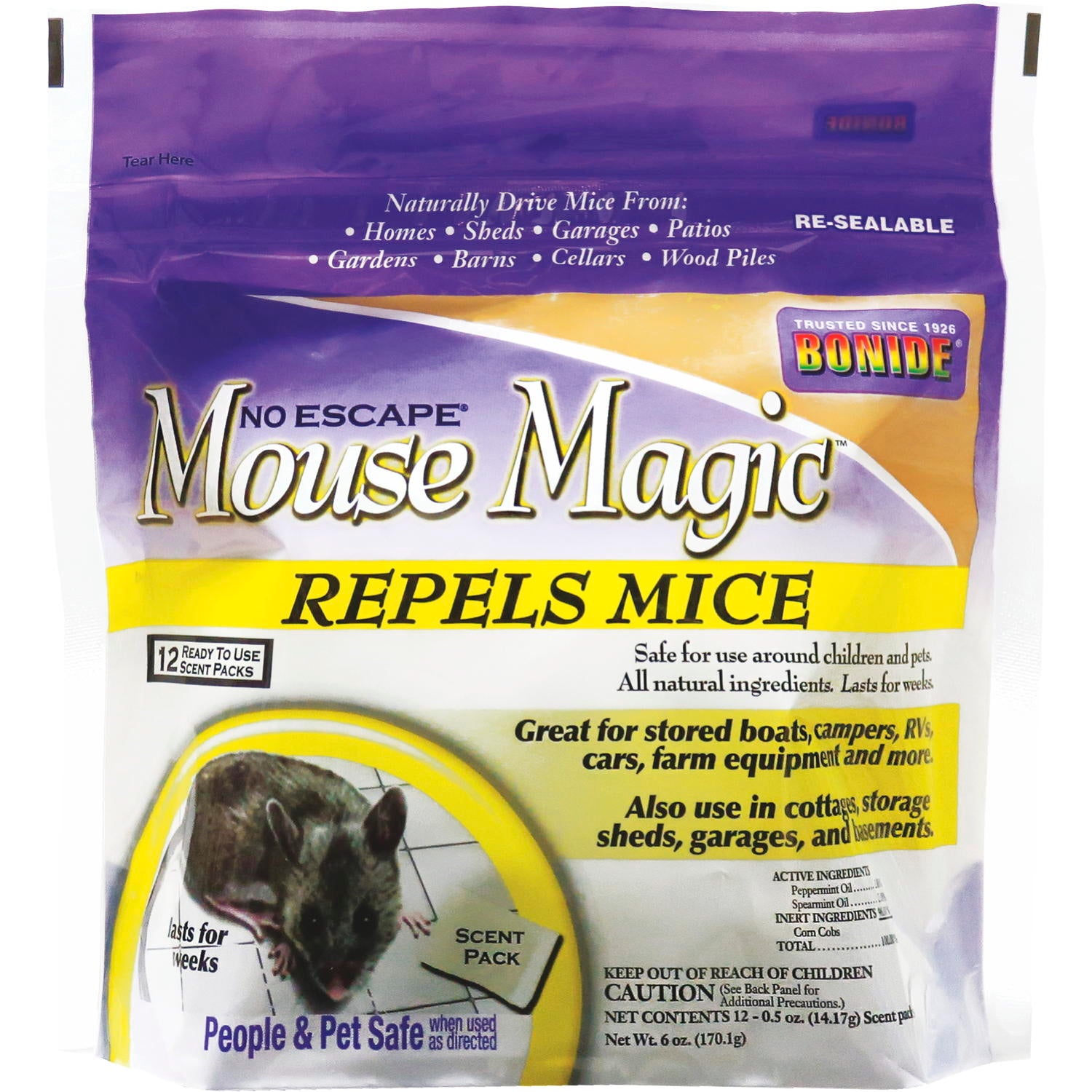 Bonide Rat Magic Animal Repellent Scent Pouch For Rodents 6 oz