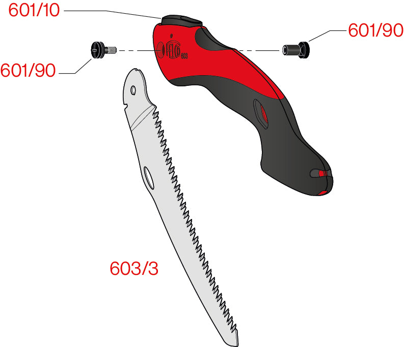 FELCO 603 Saw - Folding pull-stroke pruning saw - Blade 20 cm