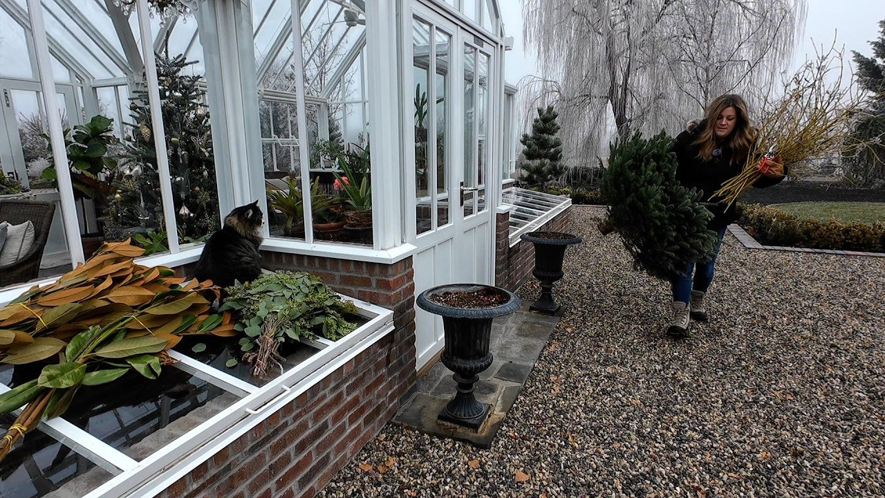 Outdoor Christmas Containers for the Hartley & Potting Rex Begonias!