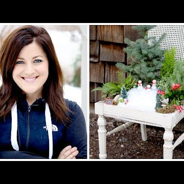 Thrift Store Chair Turned Fairy Garden