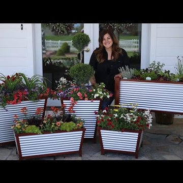 Galvanized Self-Watering Planters
