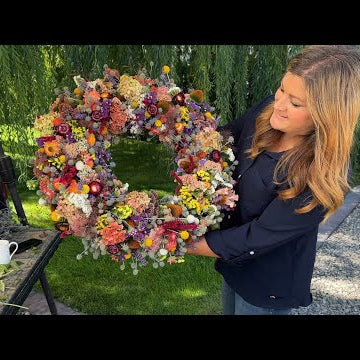 Harvesting Flowers to Make Into a Dried Flower Wreath!