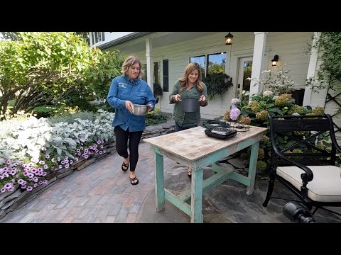 Tour of Stone Path & Patio (Almost Done!), Veggie/Fruit Harvest & Canning Habanero Gold Sauce!