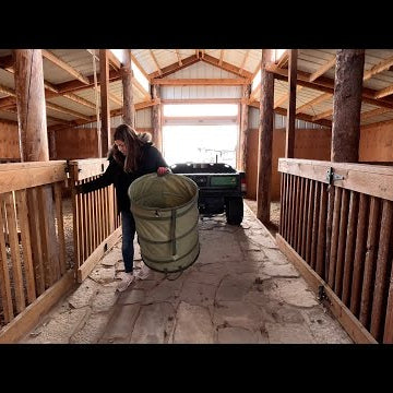 Cleaning Up the New Barn & Adding Potted Blue Spruce Trees!