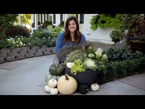 Fall Container Inspiration in Green & White