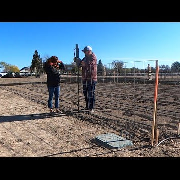 Setting Up Our Sweet Pea Trellising!