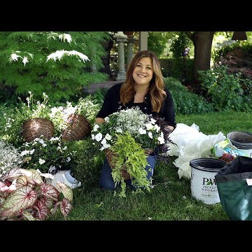 Planting Some Problem Shade Hanging Baskets in My Parents Garden!