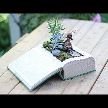DIY Vintage Book into Fairy Garden