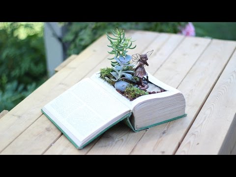 DIY Vintage Book into Fairy Garden