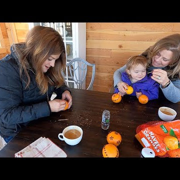Making Clove Orange Pomanders with My Mom & the Kids!