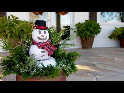 DIY Pumpkin Snowman