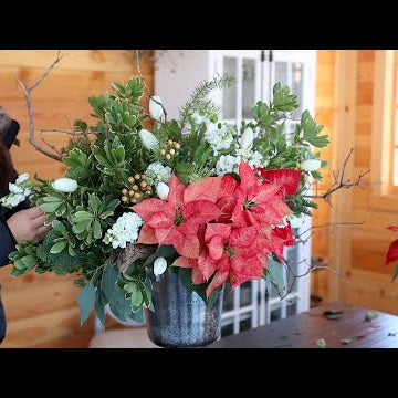 Using Poinsettias in a Fresh Cut Flower Arrangement!