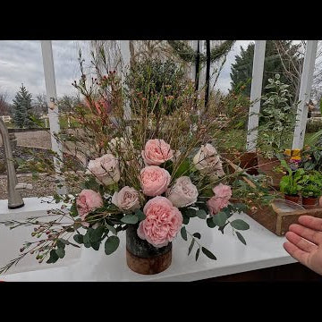 Potting Up Houseplants & a Fresh Flower Arrangement in the Hartley!