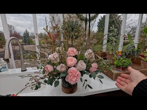 Potting Up Houseplants & a Fresh Flower Arrangement in the Hartley!