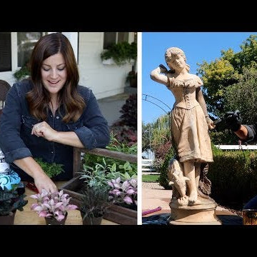 New Houseplants & Staining a Concrete Statue!