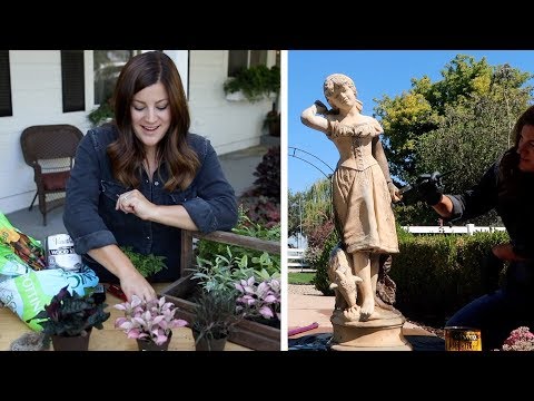 New Houseplants & Staining a Concrete Statue!