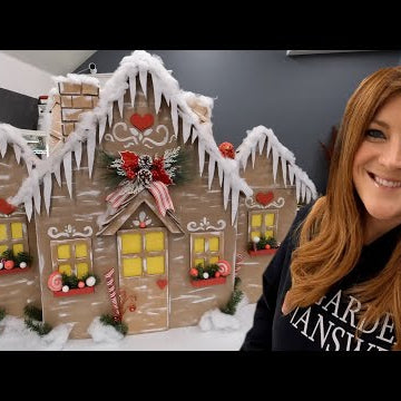 Decorating the Garden Center Windows for Christmas!