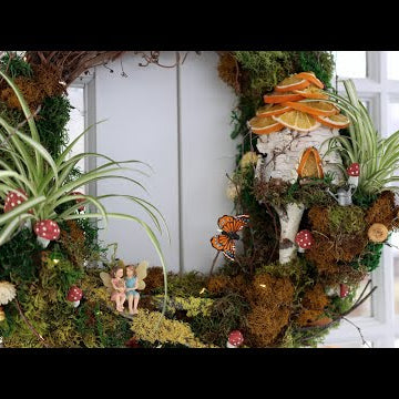Making a Fairy Garden on a Wreath!