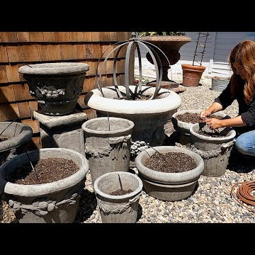 Setting Up 18 Pots On Drip Irrigation!
