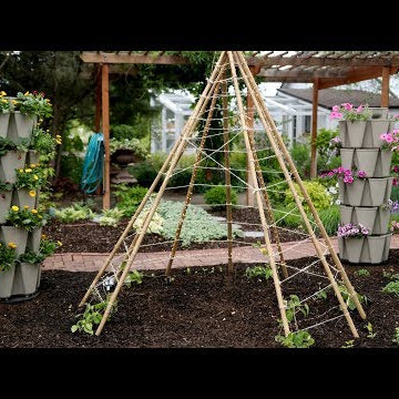 Planting a Strawberry & Supertunia Tower!