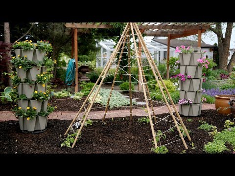 Planting a Strawberry & Supertunia Tower!