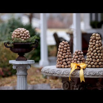 Making Walnut Cones & Spheres!  (More Holiday Decor!)