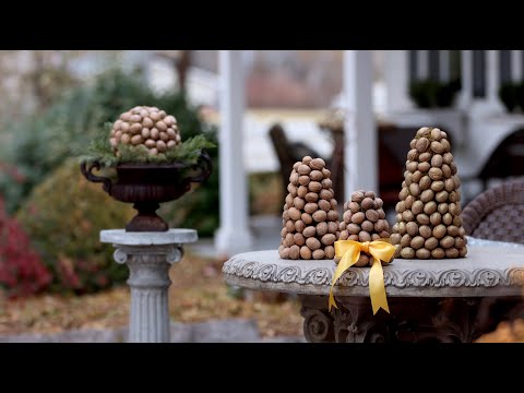 Making Walnut Cones & Spheres!  (More Holiday Decor!)