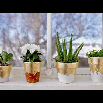 How To Gold Leaf A Pot (Fast Version)