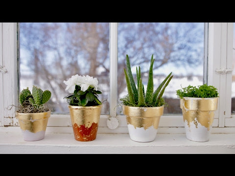 How To Gold Leaf A Pot (Fast Version)