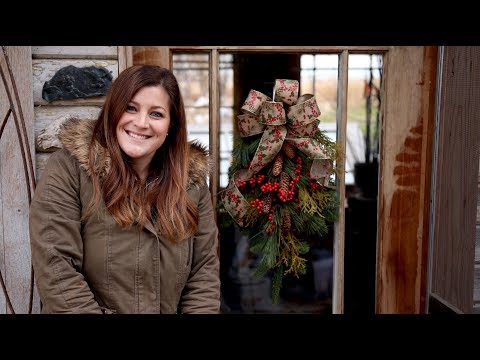DIY Christmas Door Swag