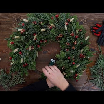 Foraging in Our Garden to Make a Wreath!