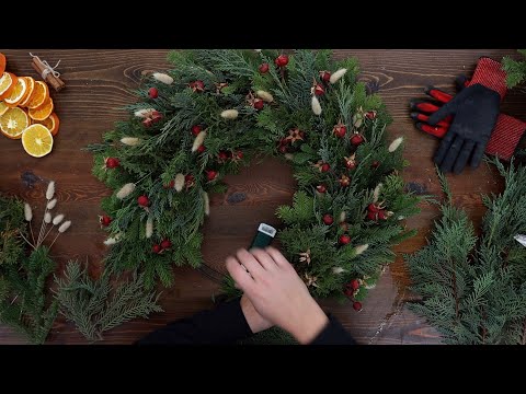 Foraging in Our Garden to Make a Wreath!