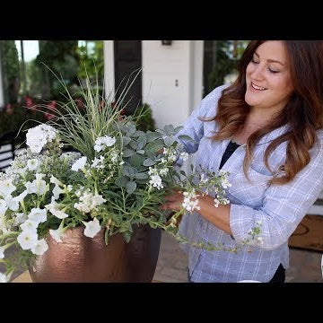 Planting an All White Arrangement!