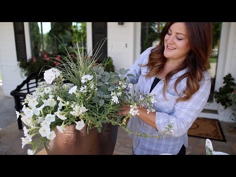 Planting an All White Arrangement!