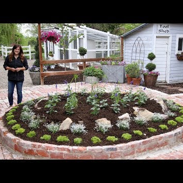 Planting up Our Brick Circle Patio Area!