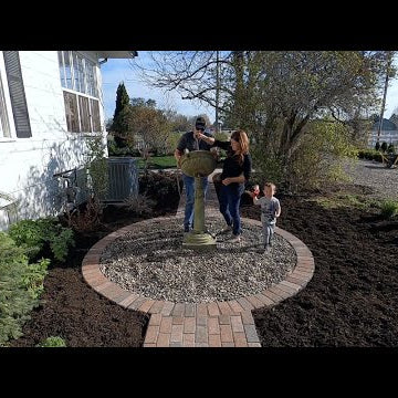Moving Gravel & Placing an Urn in Our New Pathway!