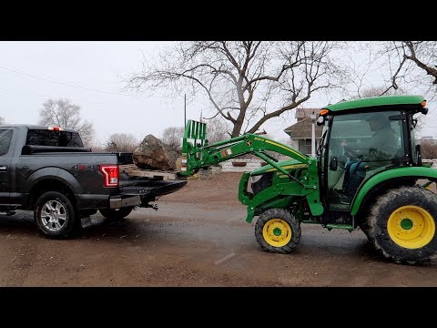 New Barn Lights, Buying a Rock, & Moving Urns Around While it Snows!