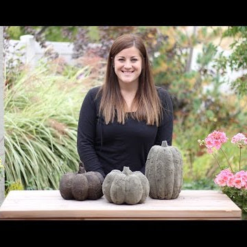 DIY Concrete Pumpkins for Fall