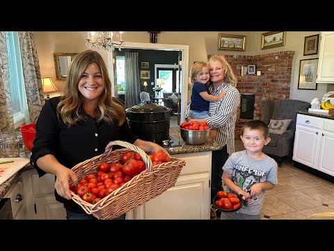 Canning Tomatoes & Grooming Houseplants with My Mom!