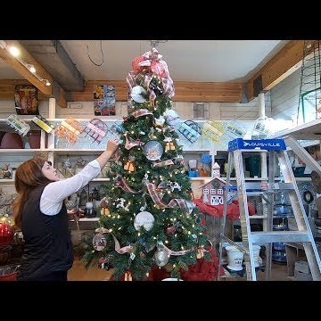 Helping Decorate the Garden Center for Christmas!