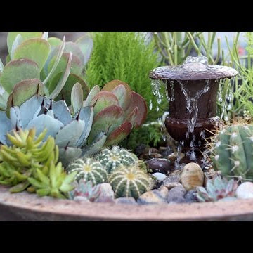 Succulent Fountain Arrangement - Triple Urn Challenge November