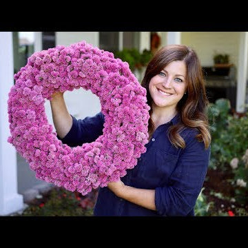 DIY Pink Gomphrena Wreath!