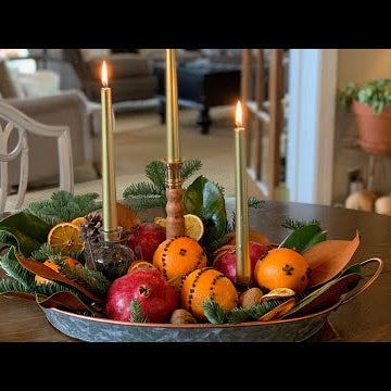 Making Clove Orange Pomanders & A Simple Holiday Centerpiece!