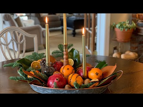 Making Clove Orange Pomanders & A Simple Holiday Centerpiece!