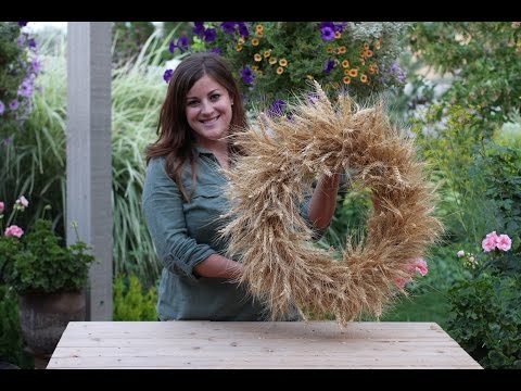 DIY $5 Fall Wheat Wreath