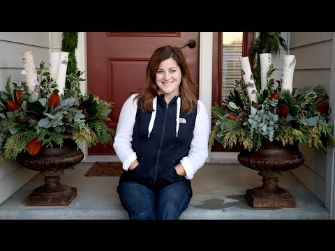 Christmas Urns for My Front Door