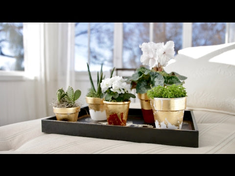 How To Gold Leaf A Pot