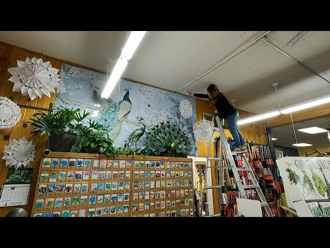 Making New Window Decorations for the Garden Center!