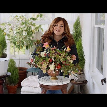 Arranging Flowers from our April Garden!