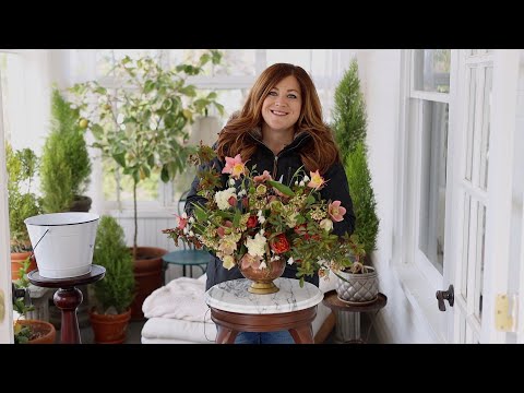 Arranging Flowers from our April Garden!